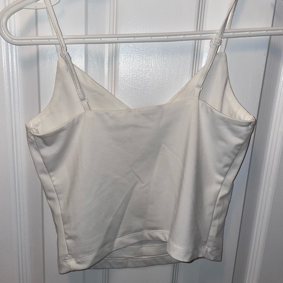 Dynamite xs white tank top with adjustable straps, shirt is also double layered - Picture 2 of 3